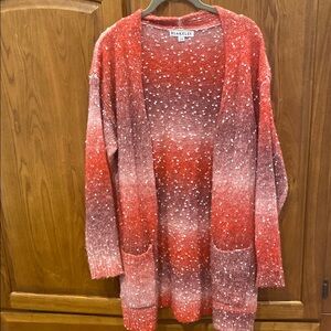 Women's Red Cardigan Sweater